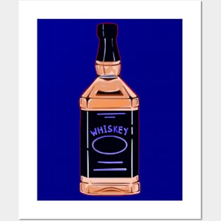 whiskey bottle pop art Posters and Art